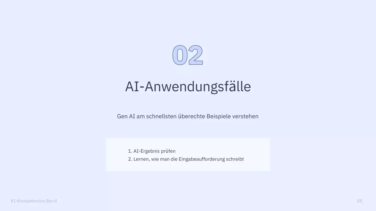 Präsentation des einfachen KI-Kurses „Blau und Grau“