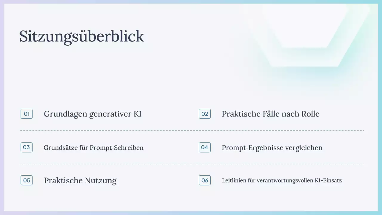 Präsentation des Blue Simple AI-Kurses