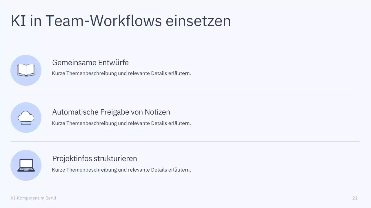 Präsentation des einfachen KI-Kurses „Blau und Grau“