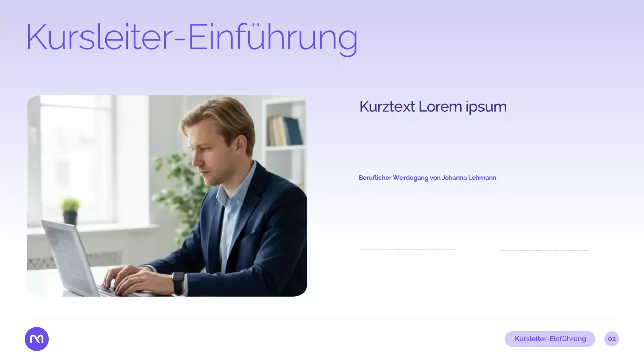 Präsentation des Purple Modern AI-Kurses