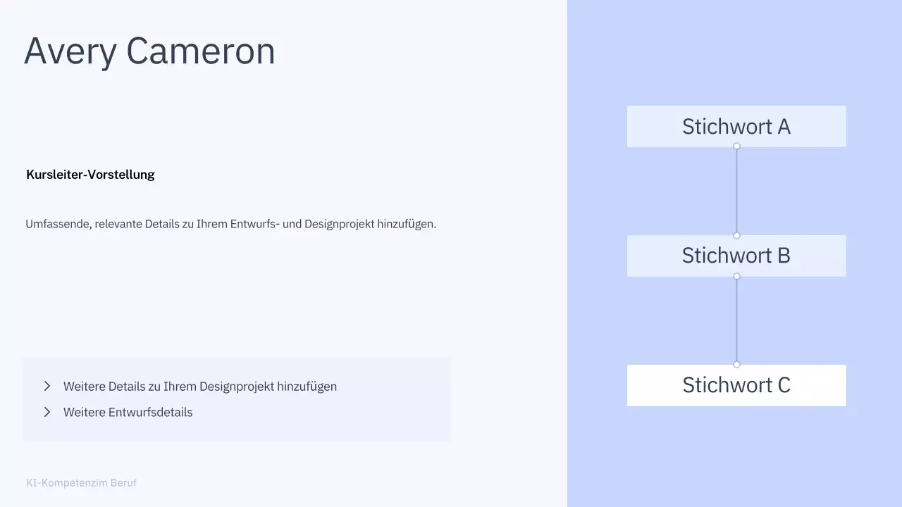 Präsentation des einfachen KI-Kurses „Blau und Grau“