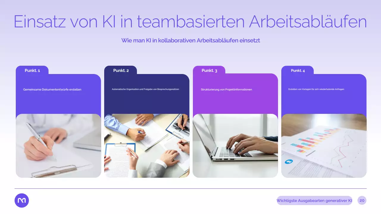 Präsentation des Purple Modern AI-Kurses