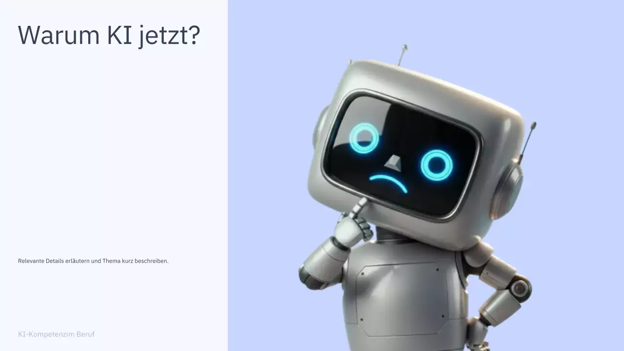 Präsentation des einfachen KI-Kurses „Blau und Grau“