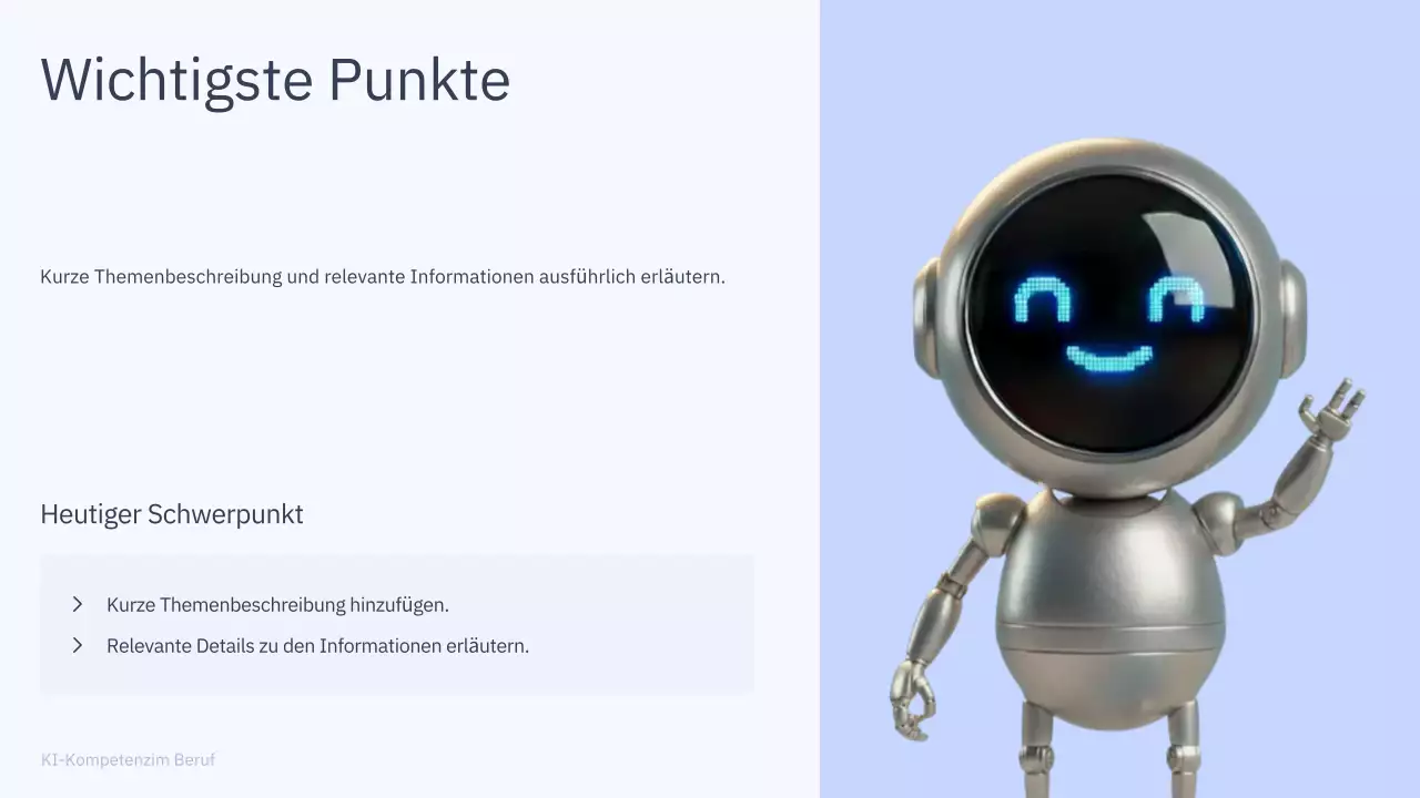 Präsentation des einfachen KI-Kurses „Blau und Grau“