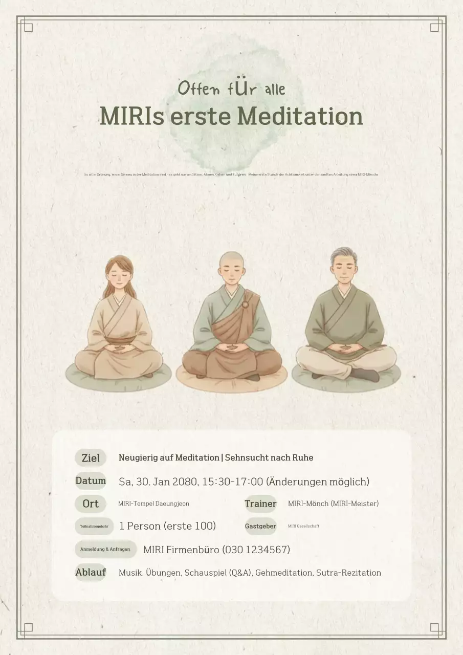 Beige Clean Meditationsanleitung