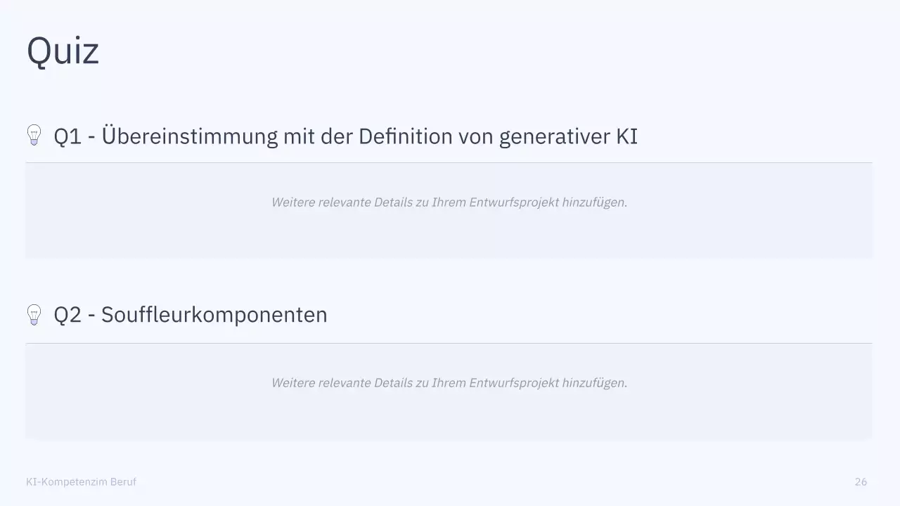 Präsentation des einfachen KI-Kurses „Blau und Grau“