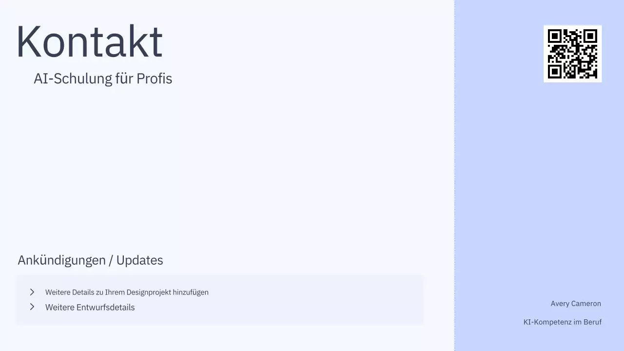 Präsentation des einfachen KI-Kurses „Blau und Grau“