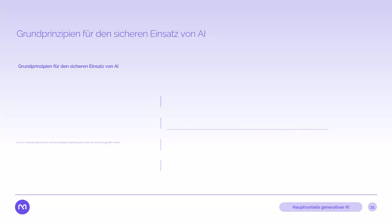 Präsentation des Purple Modern AI-Kurses