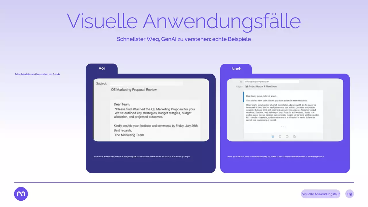 Präsentation des Purple Modern AI-Kurses