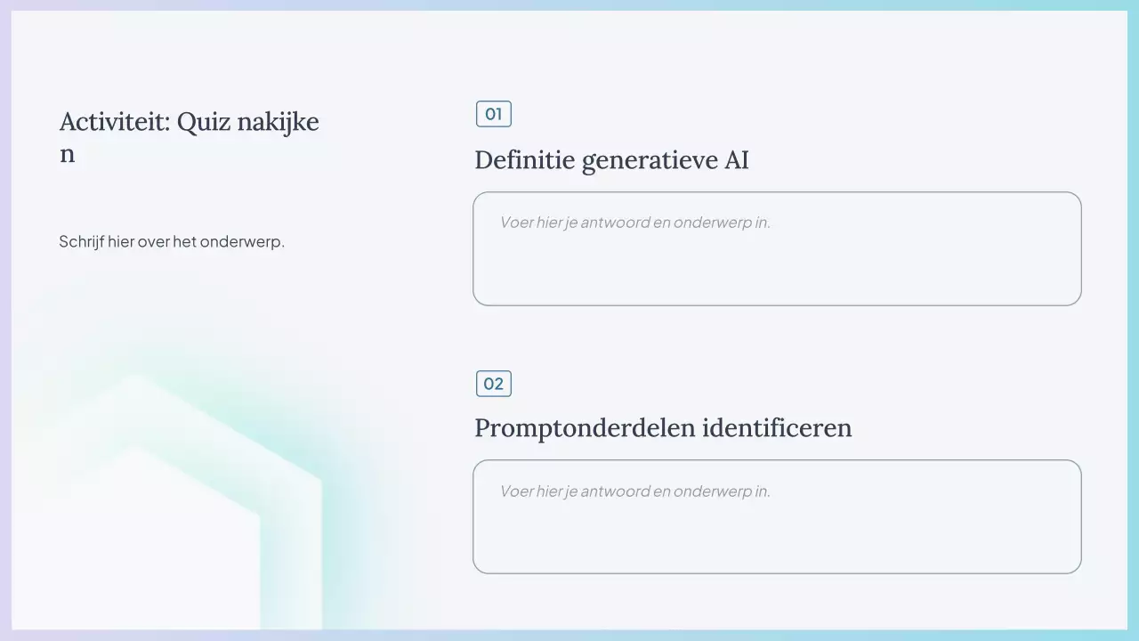 Blue Simple AI cursuspresentatie