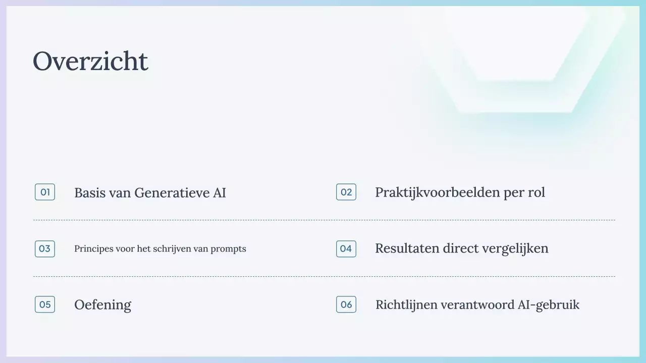 Blue Simple AI cursuspresentatie