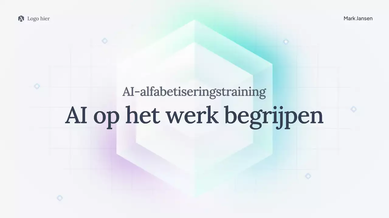 Blue Simple AI cursuspresentatie