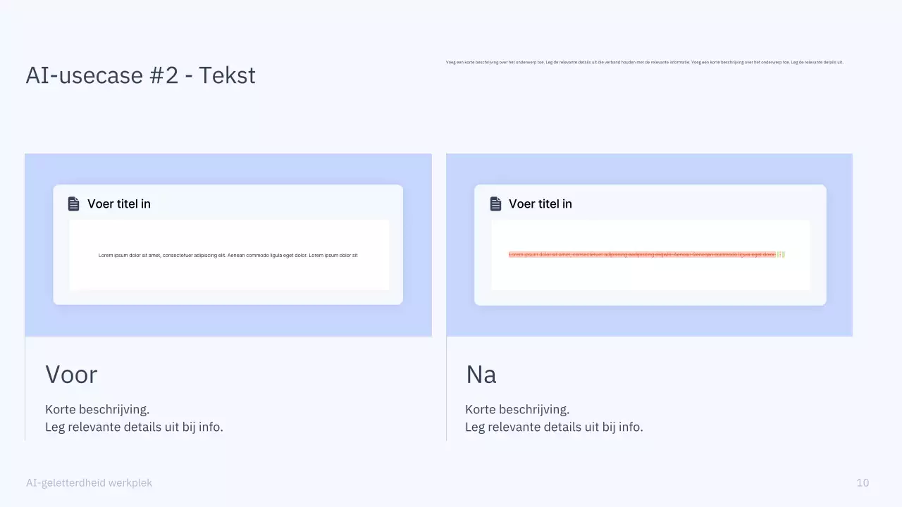 Presentatie van een eenvoudige AI-cursus in blauw en grijs