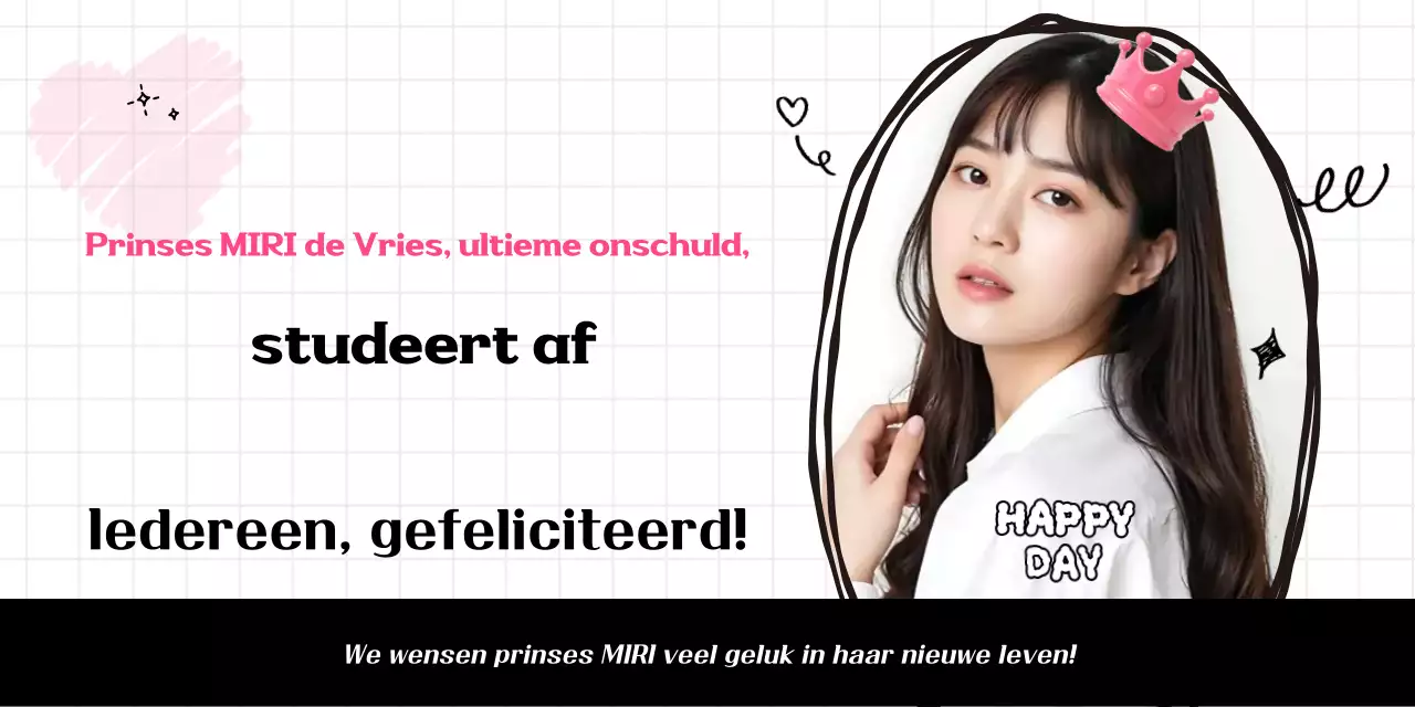 Roze baby afstudeerjuich