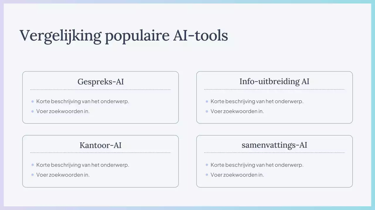 Blue Simple AI cursuspresentatie