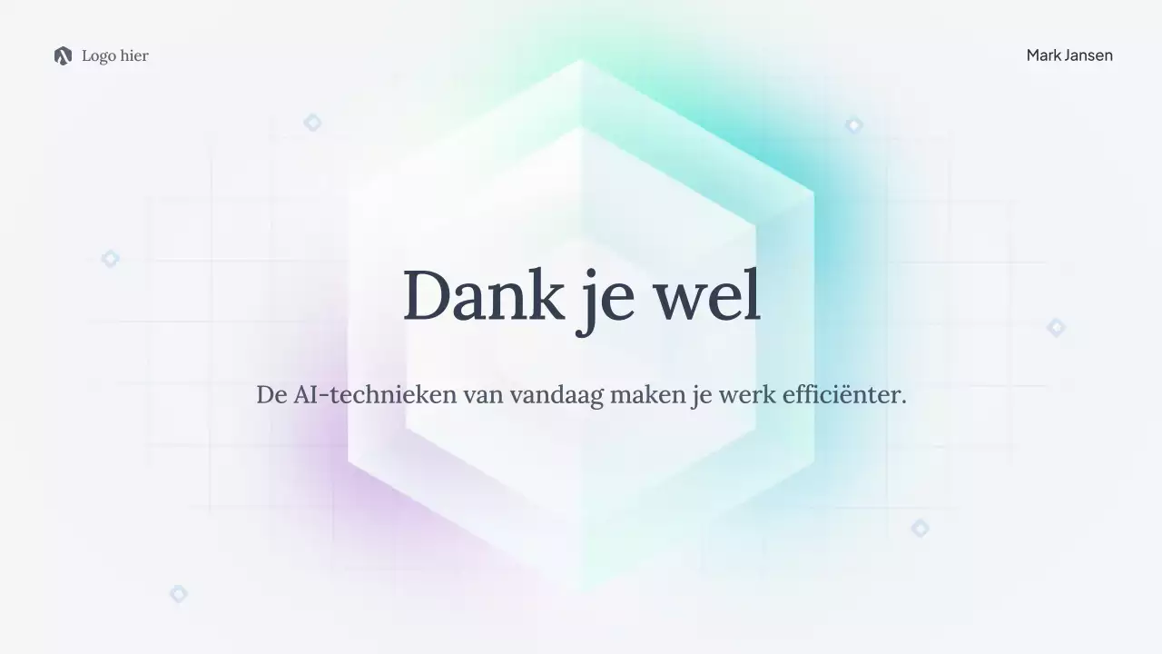 Blue Simple AI cursuspresentatie