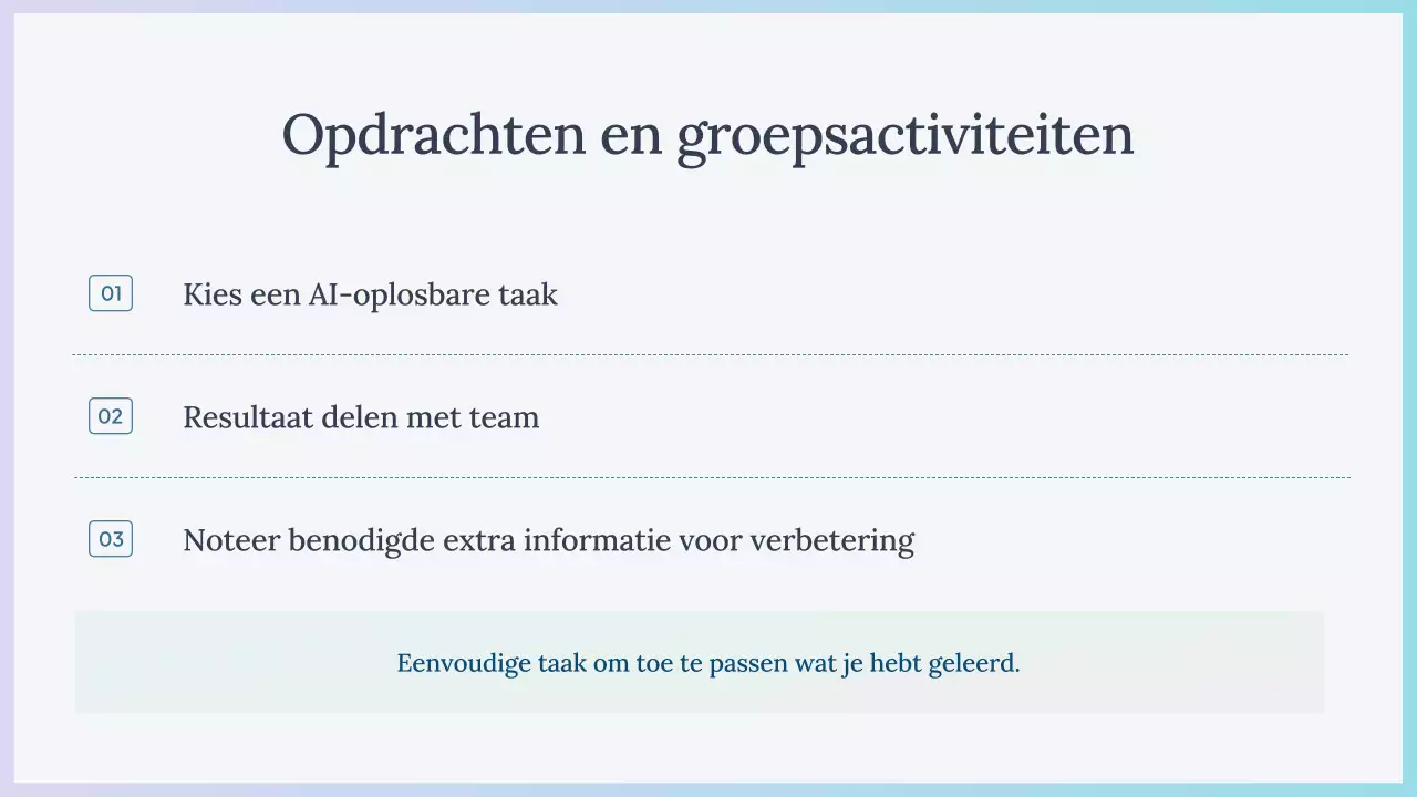 Blue Simple AI cursuspresentatie
