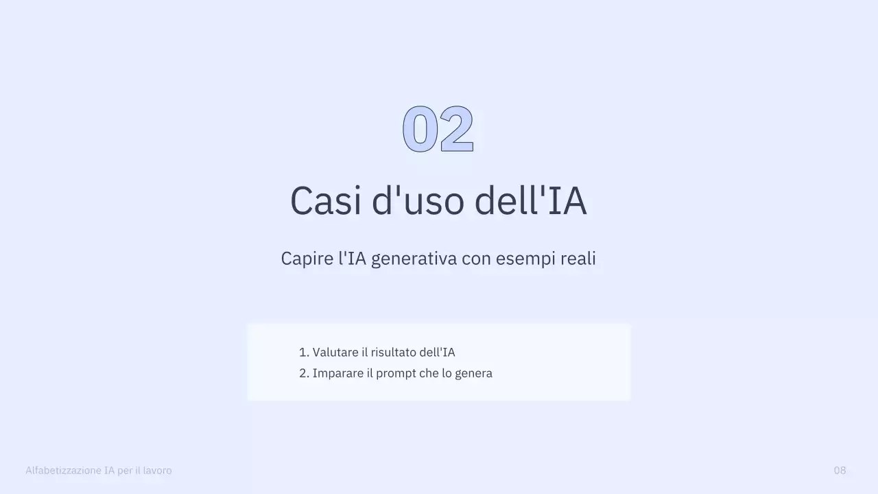 Presentazione del corso di intelligenza artificiale semplice blu e grigio