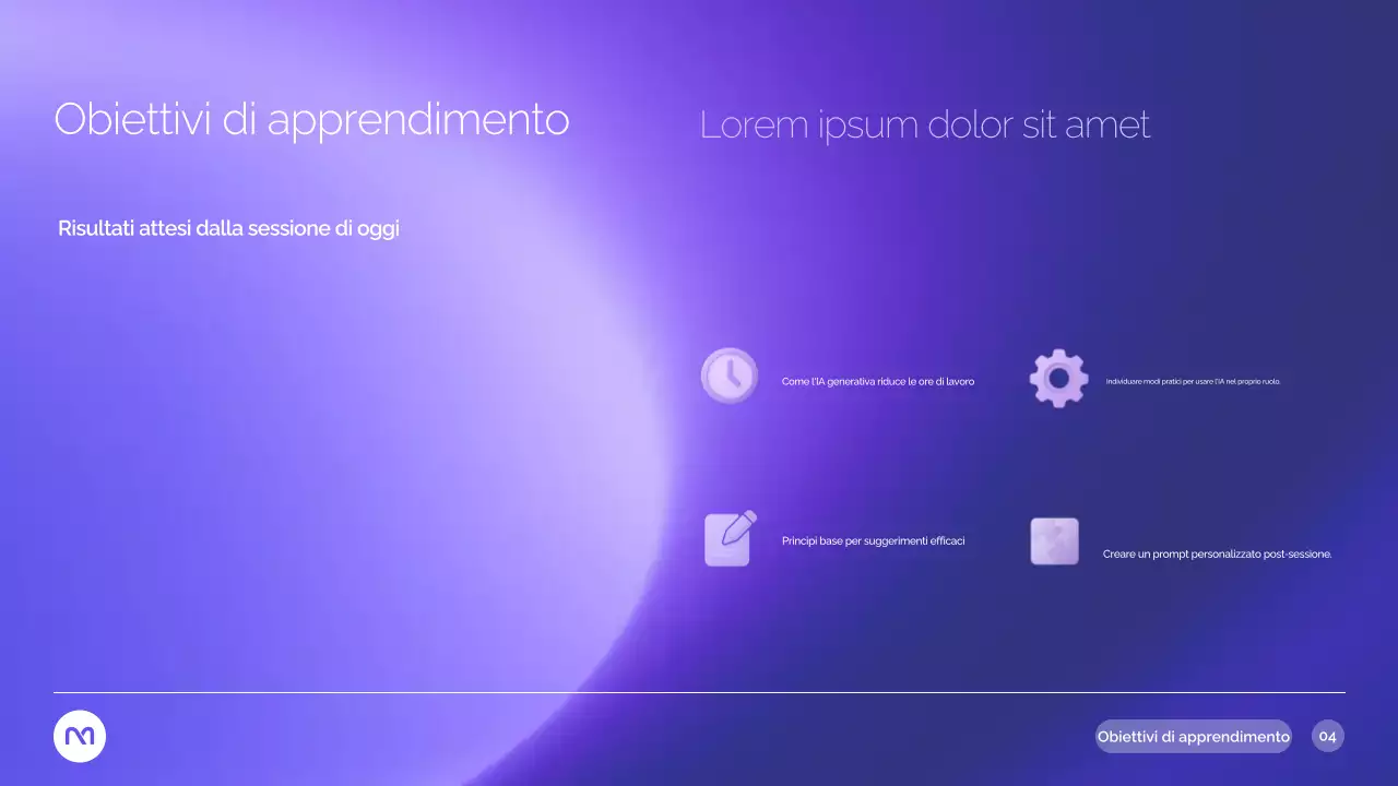 Presentazione del corso di intelligenza artificiale moderna viola