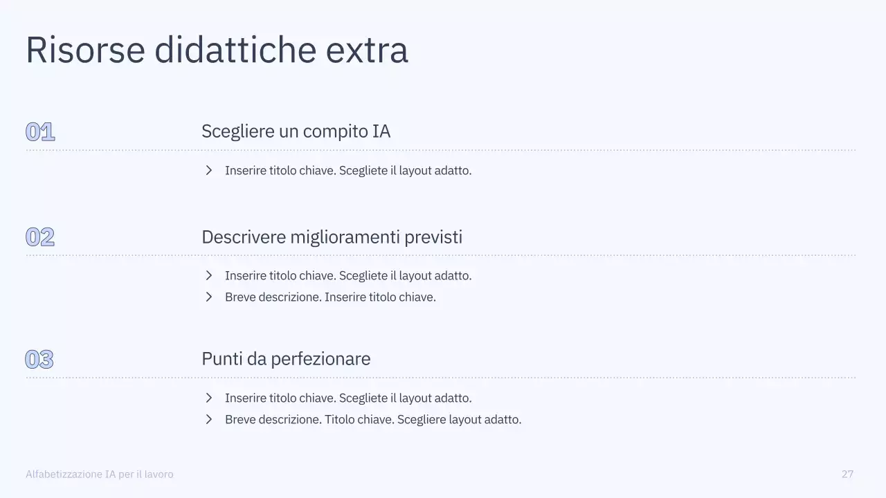 Presentazione del corso di intelligenza artificiale semplice blu e grigio
