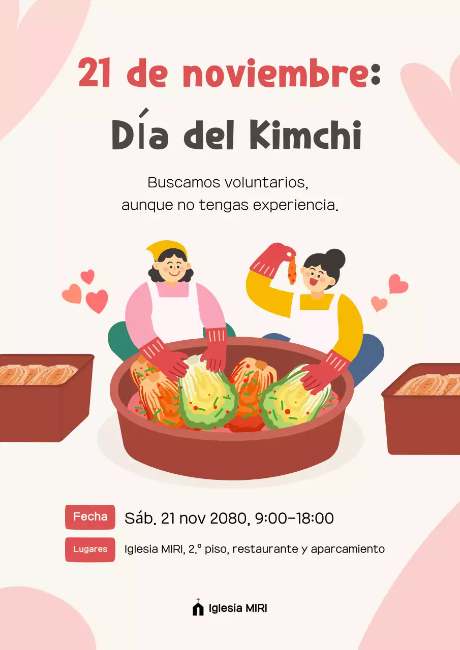 Evento de kimchi rosa para bebés