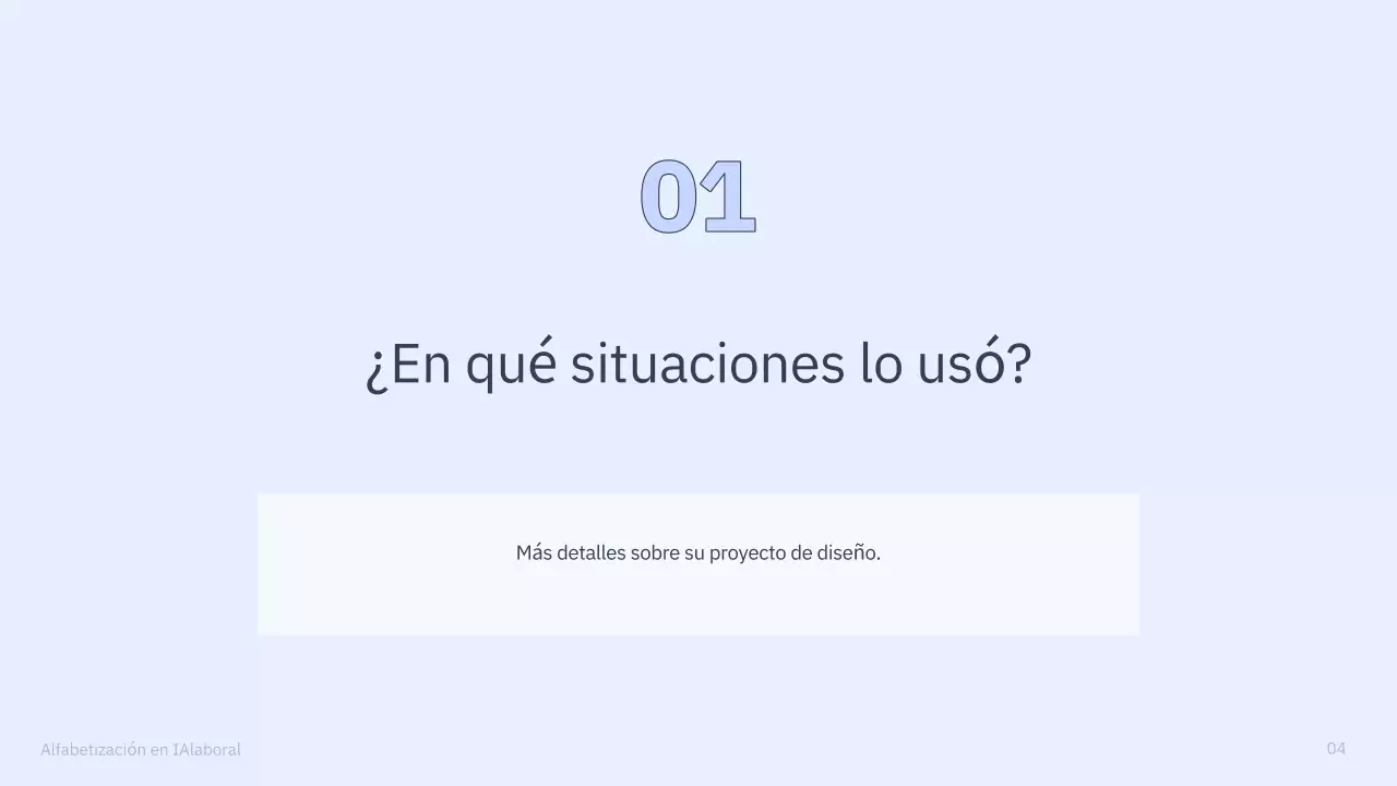 Presentación del curso de IA simple en azul y gris