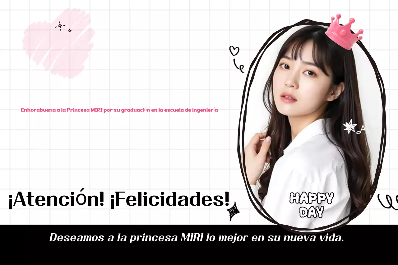 Alegría de graduación de bebé rosa