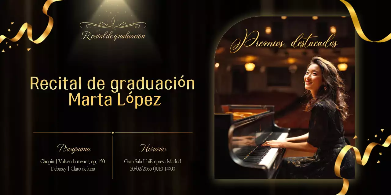 Ceremonia de graduación clásica negra