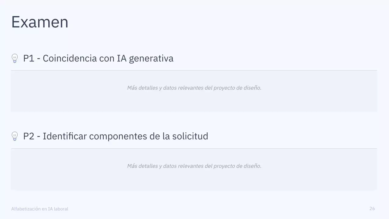 Presentación del curso de IA simple en azul y gris
