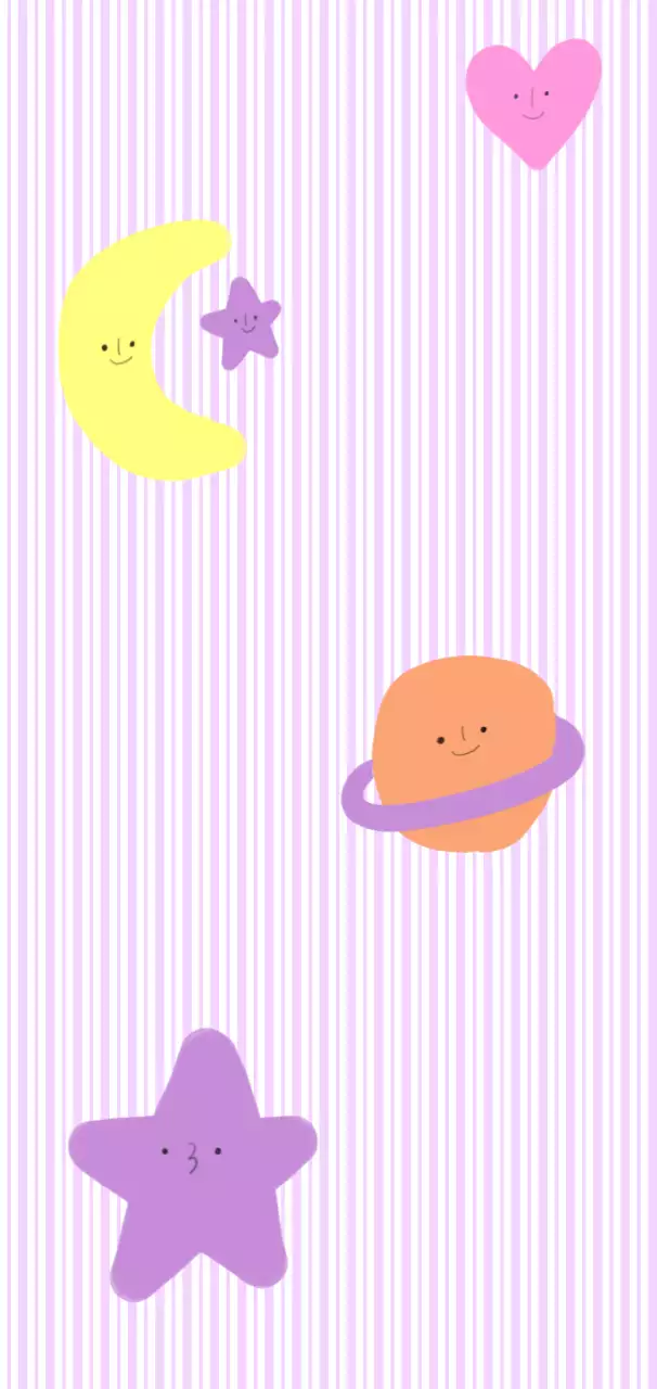 연보라 아기자기한 우주 스티커