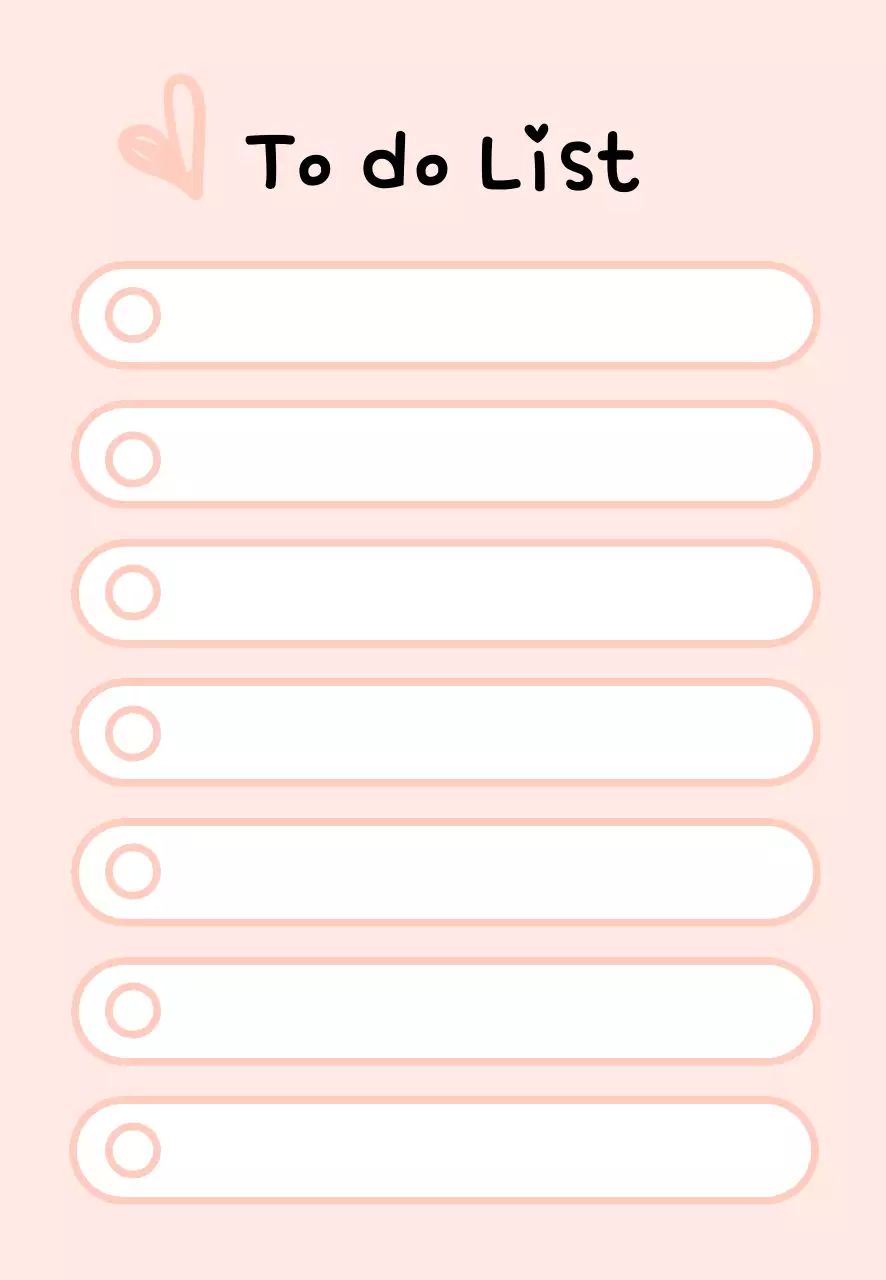 핑크 심플 하트