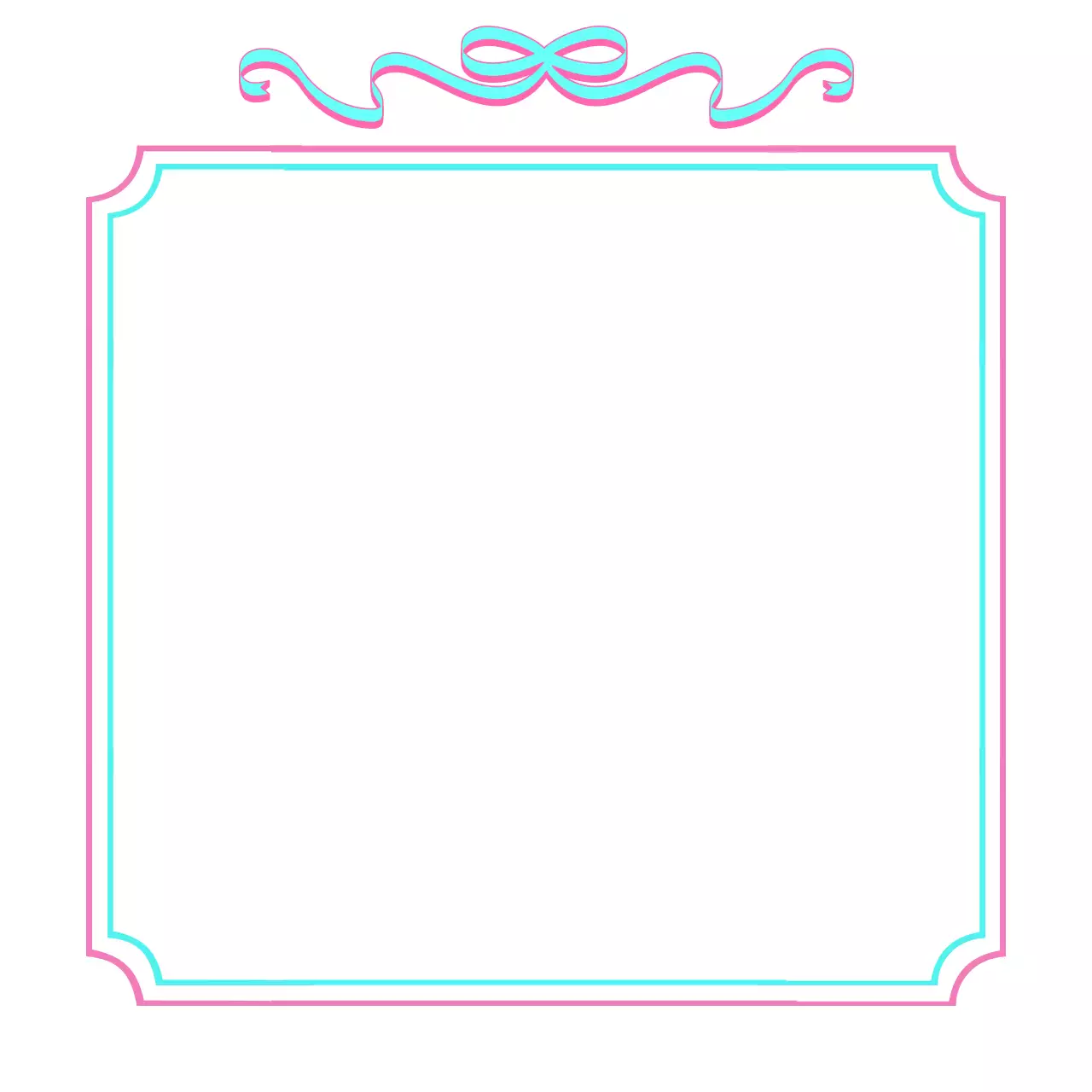 핑크 아기자기한 포토프레임 문구