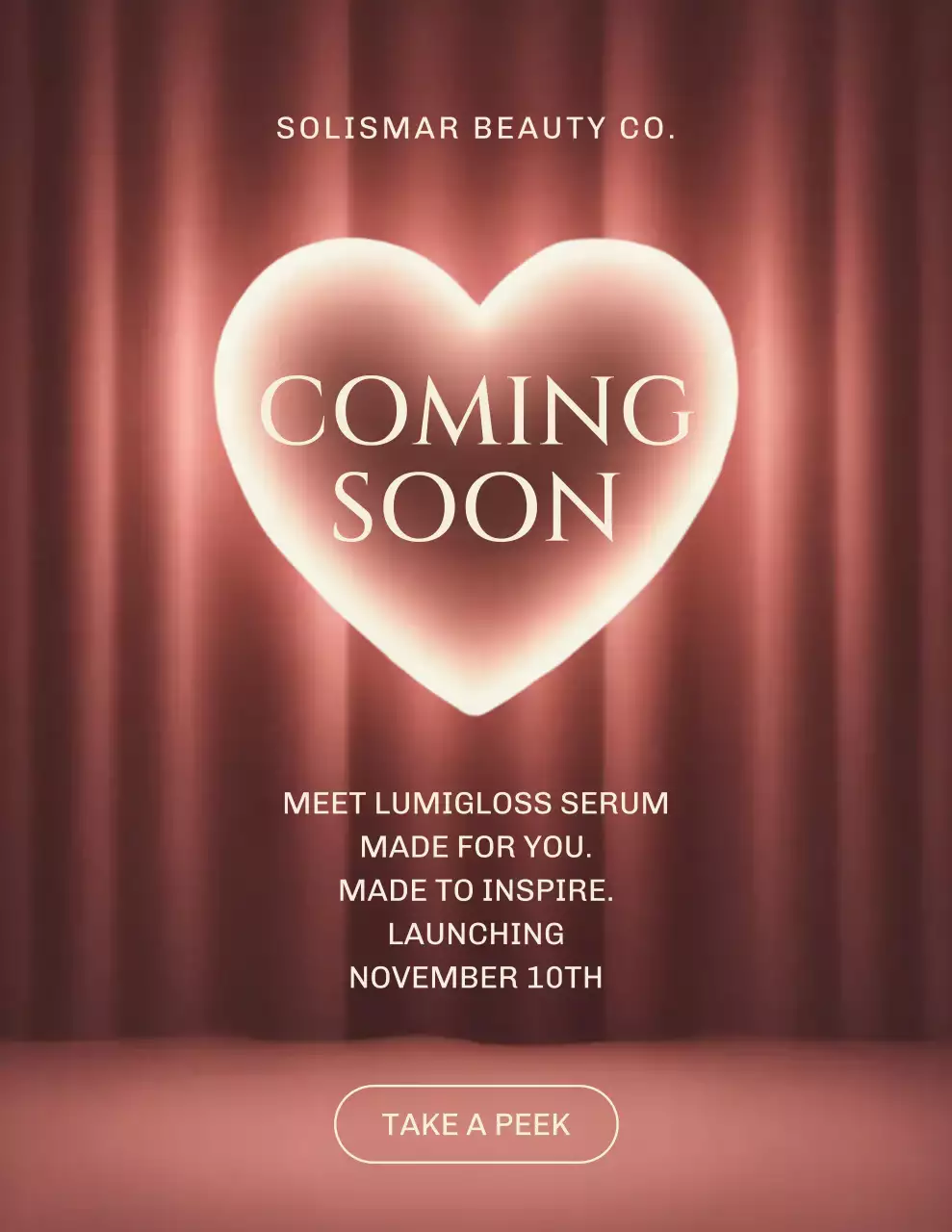 Pink Elegant Beauty Announcement Poster