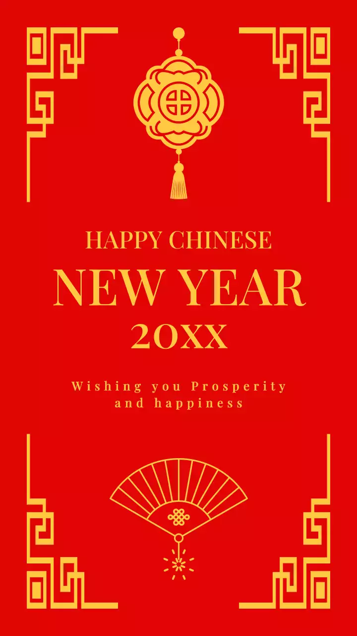 빨강 전통 설날 축제