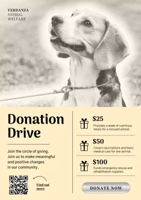 Black And Beige Modern Animal Promotion