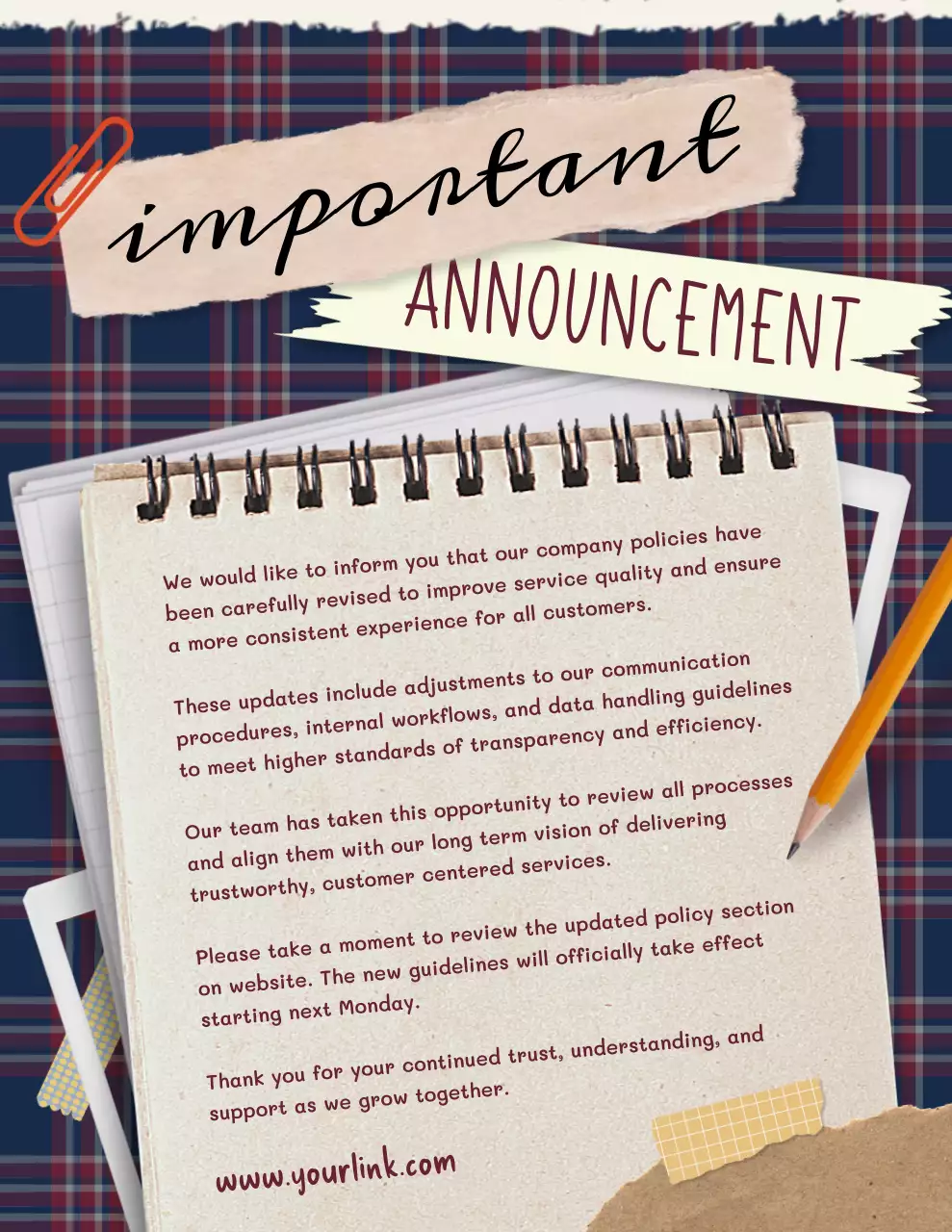 베이지색 클래식 공지사항