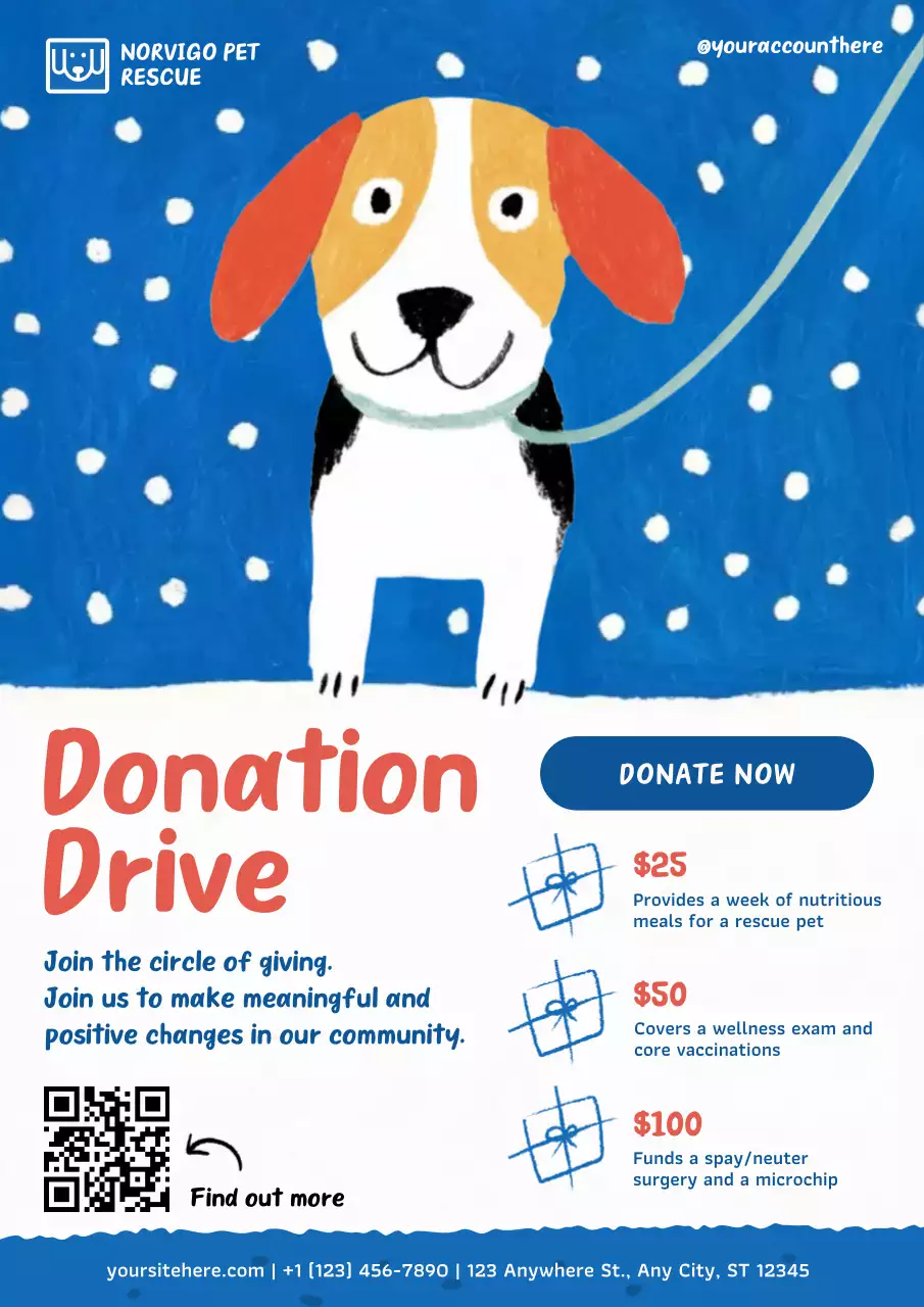 Blue Modern Pet Promotion Poster