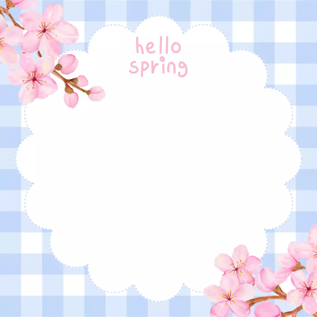 Desain alat tulis bergambar bunga sakura merah muda