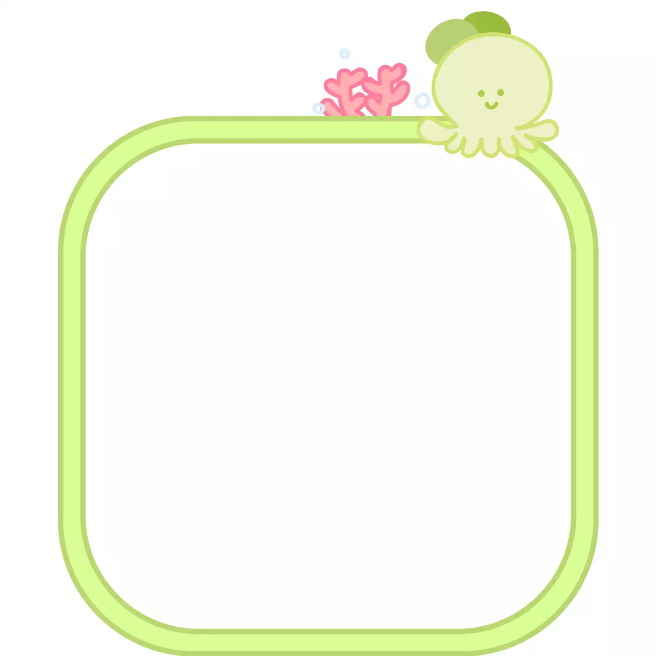 연두 아기자기한 포토프레임