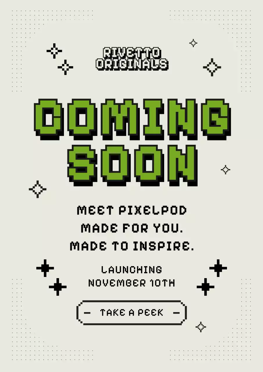 Green Retro Poduct Announcement Poster