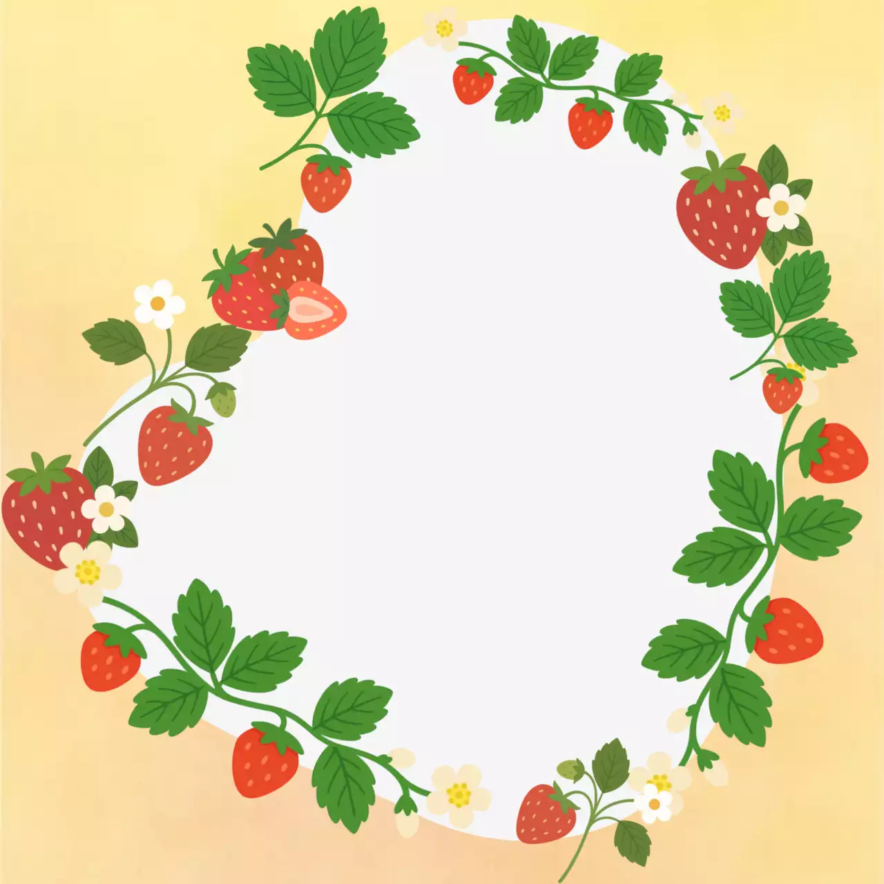 노랑 아기자기한 딸기 노트