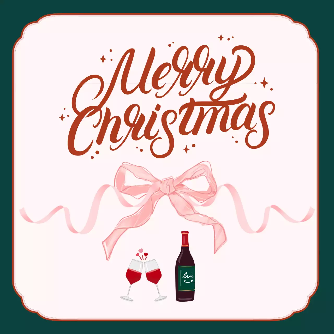 핑크 심플 크리스마스 축제