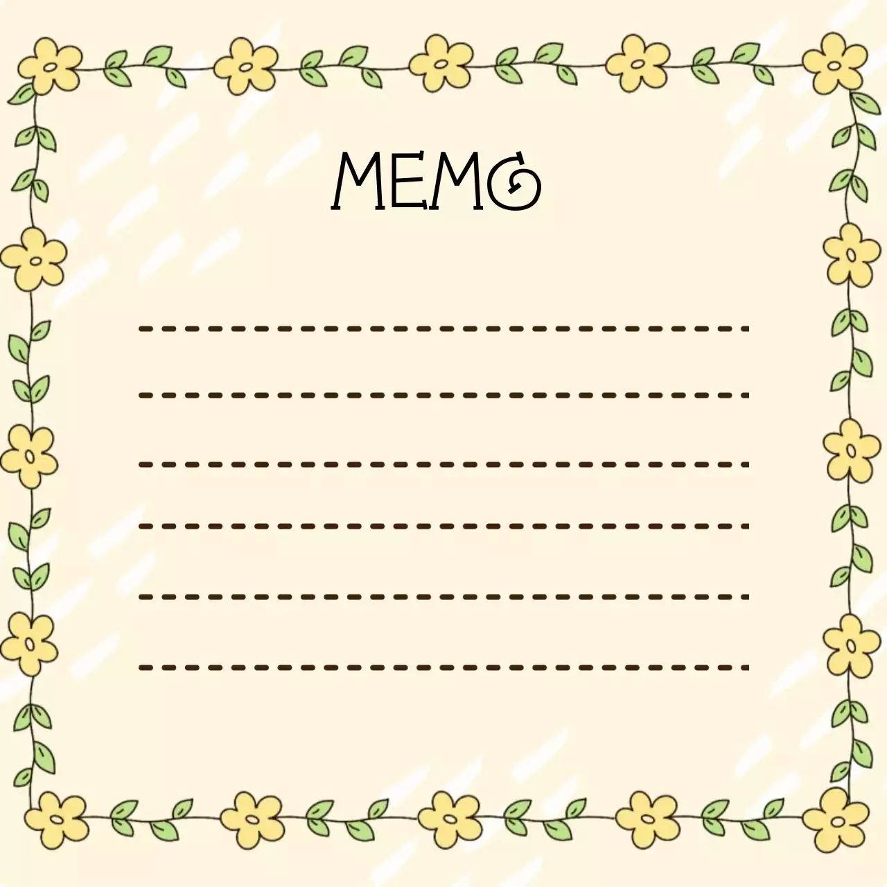 베이지 아기자기한 메모지 문구