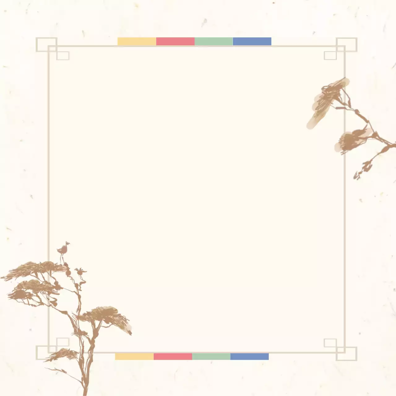 베이지 전통 자연 프레임