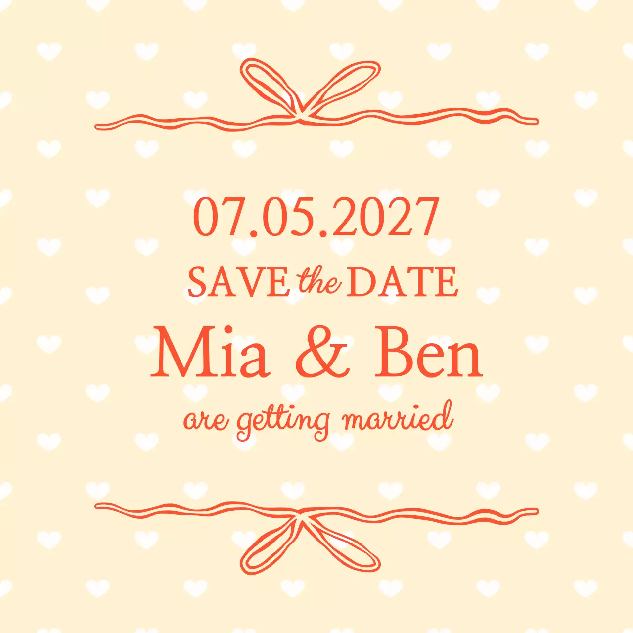 미니멀리스트 리본으로 날짜를 알려주세요