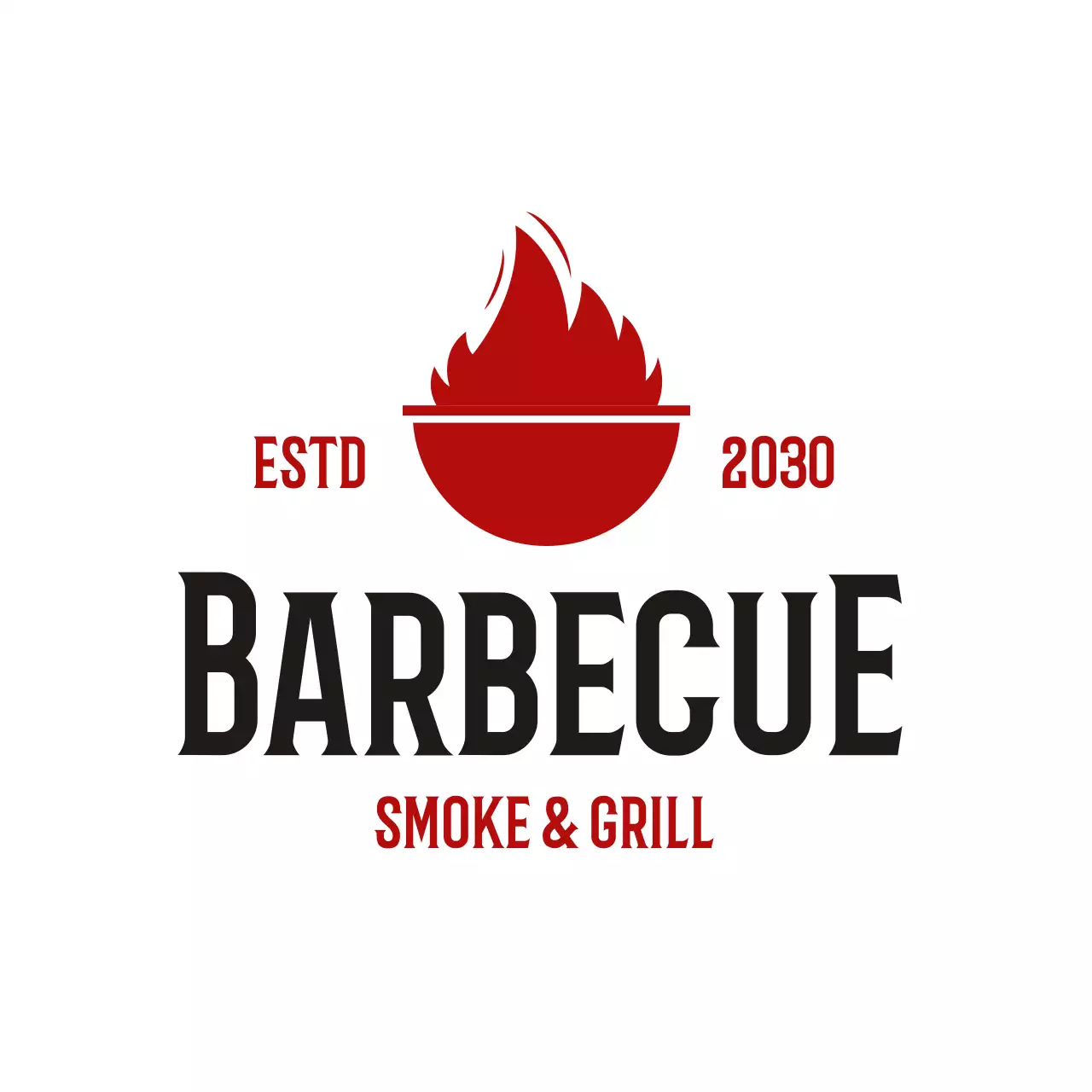 red retro barbecue advertisement