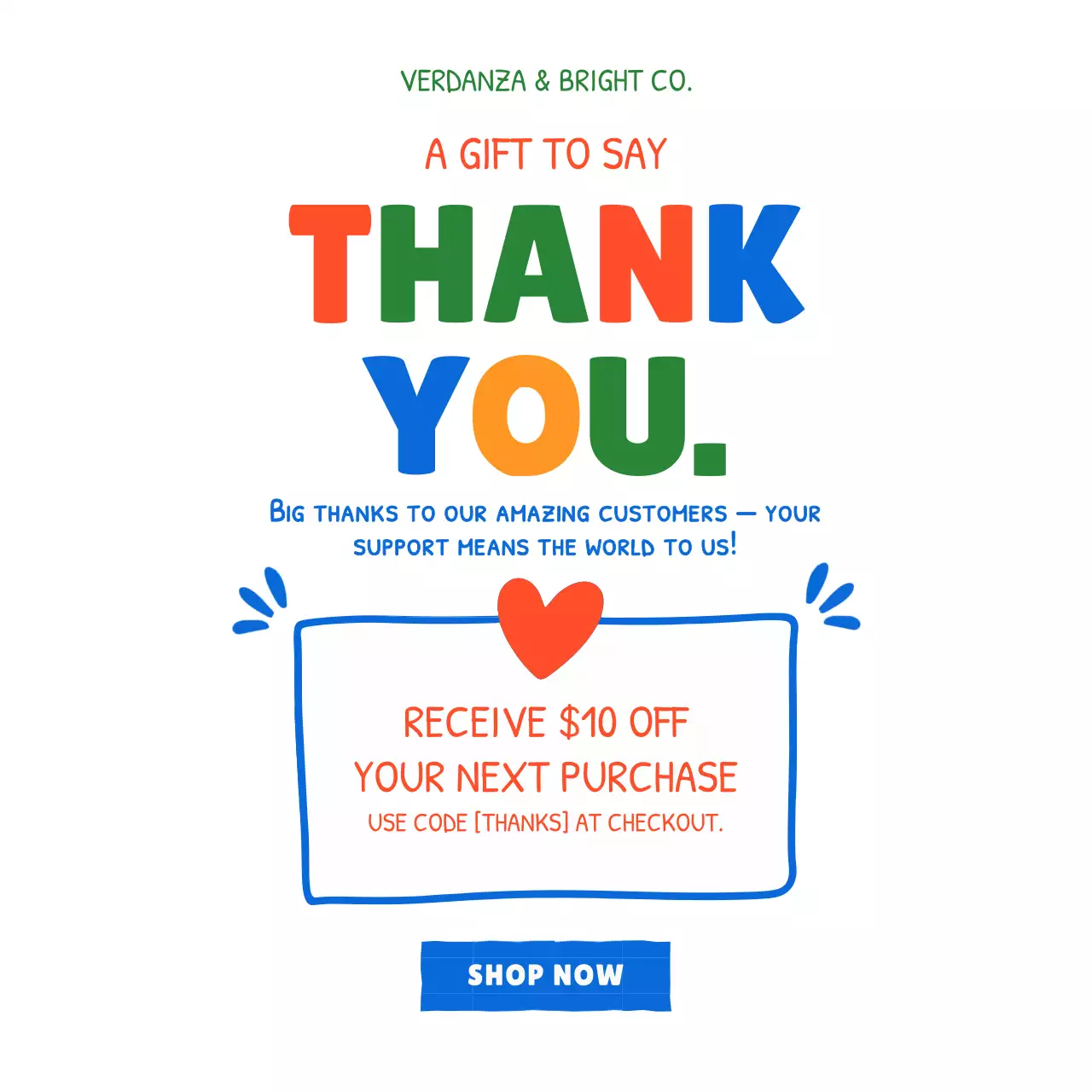 무지개처럼 재미있는 할인 프로모션 포스터