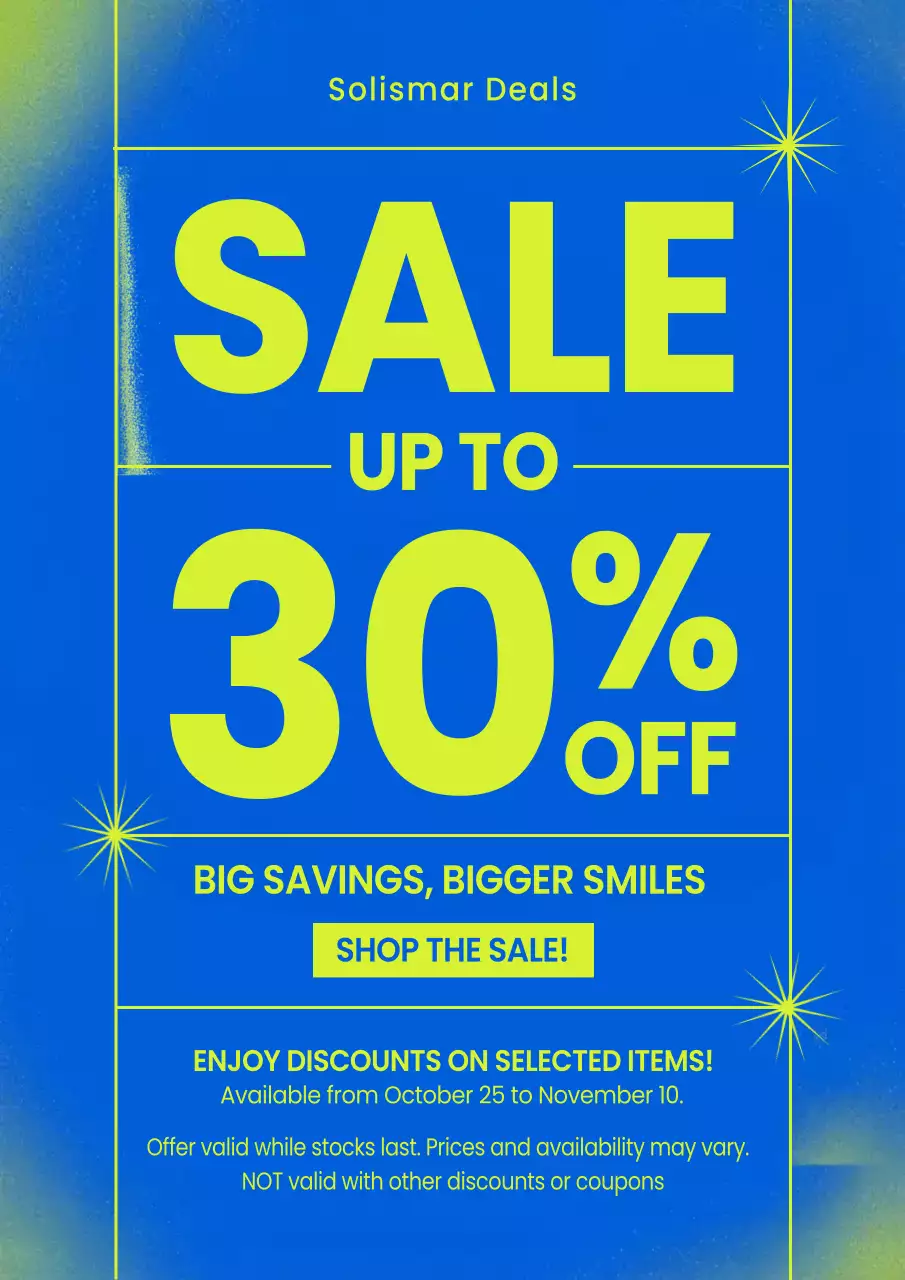 Blue Bold Sale Promotion Poster