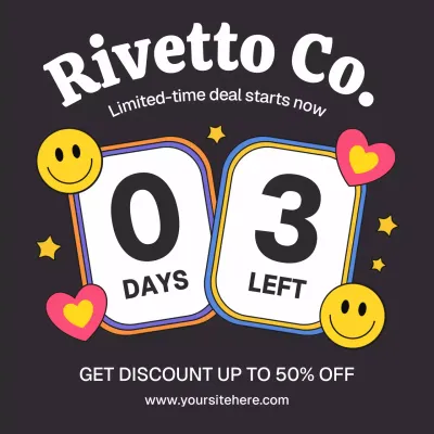 블랙 트렌디 세일 프로모션 인스타그램 게시물