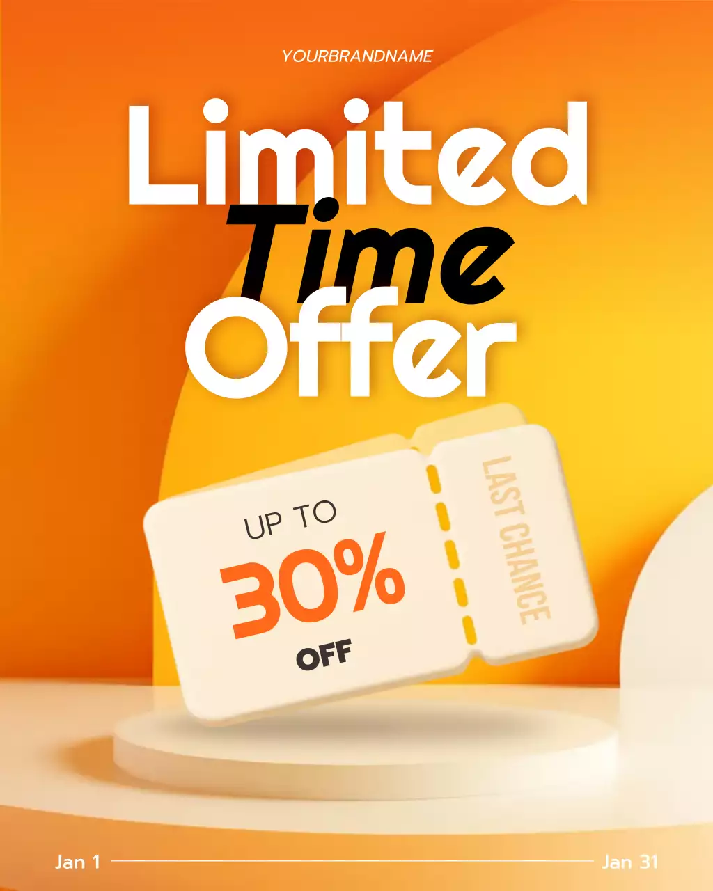 orange modern sale promotion